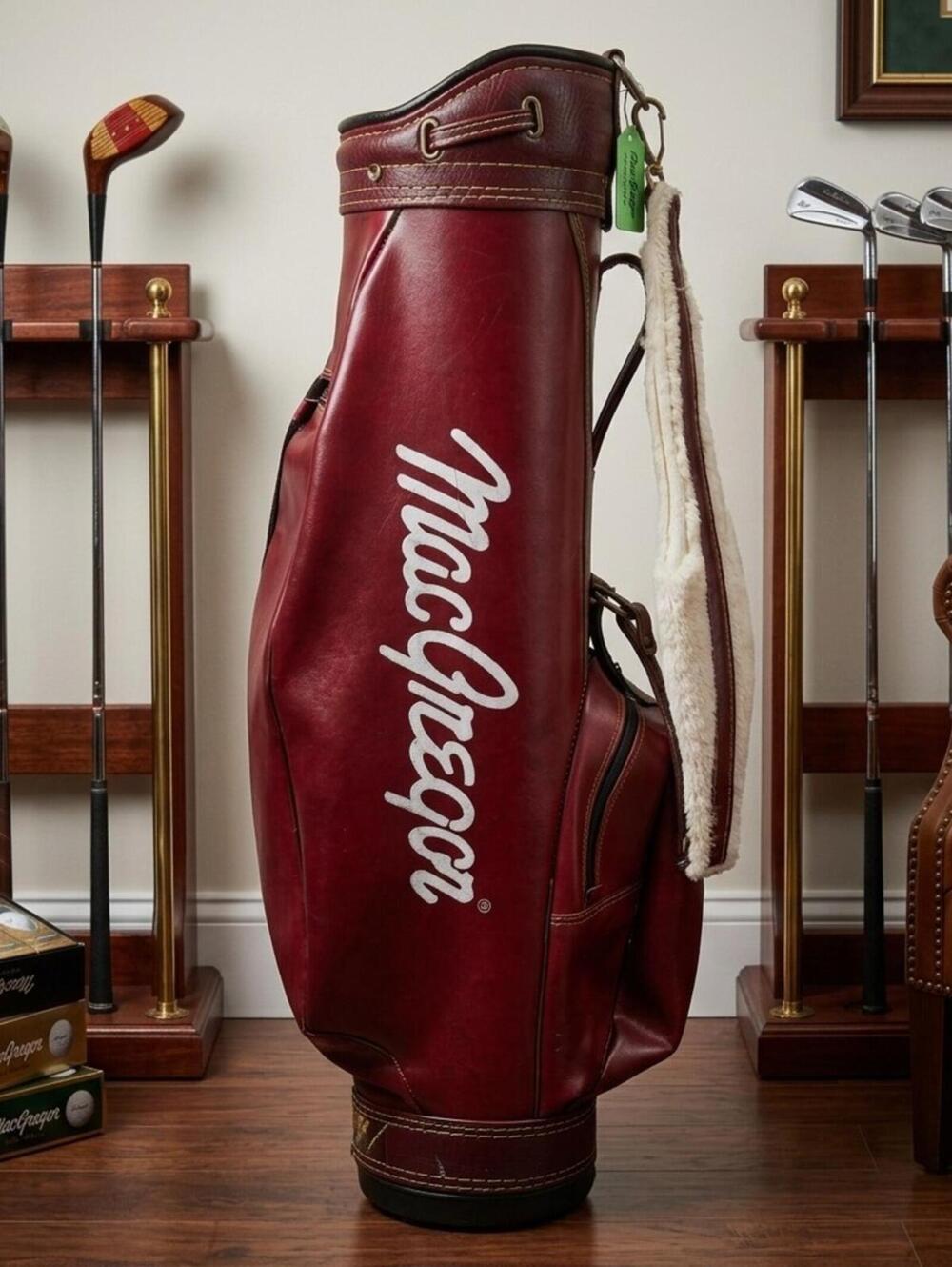 Vintage MacGregor Red Golf Bag Classic Collectible Country Club Display Piece .